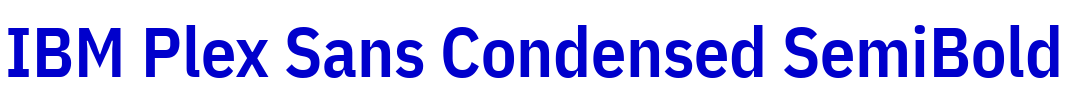 IBM Plex Sans Condensed SemiBold font